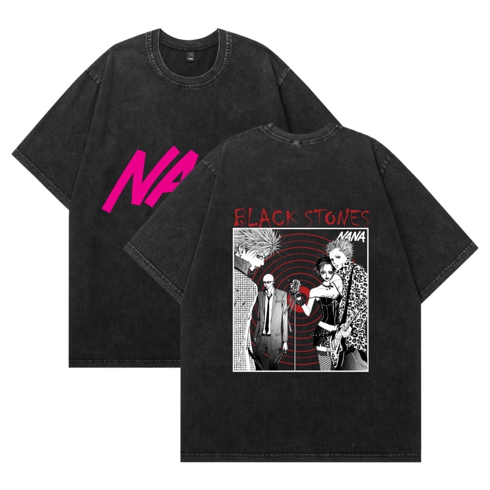 Hanana♡ THNCLZX Washed vintage NANA cotton T-shirt anime street hip