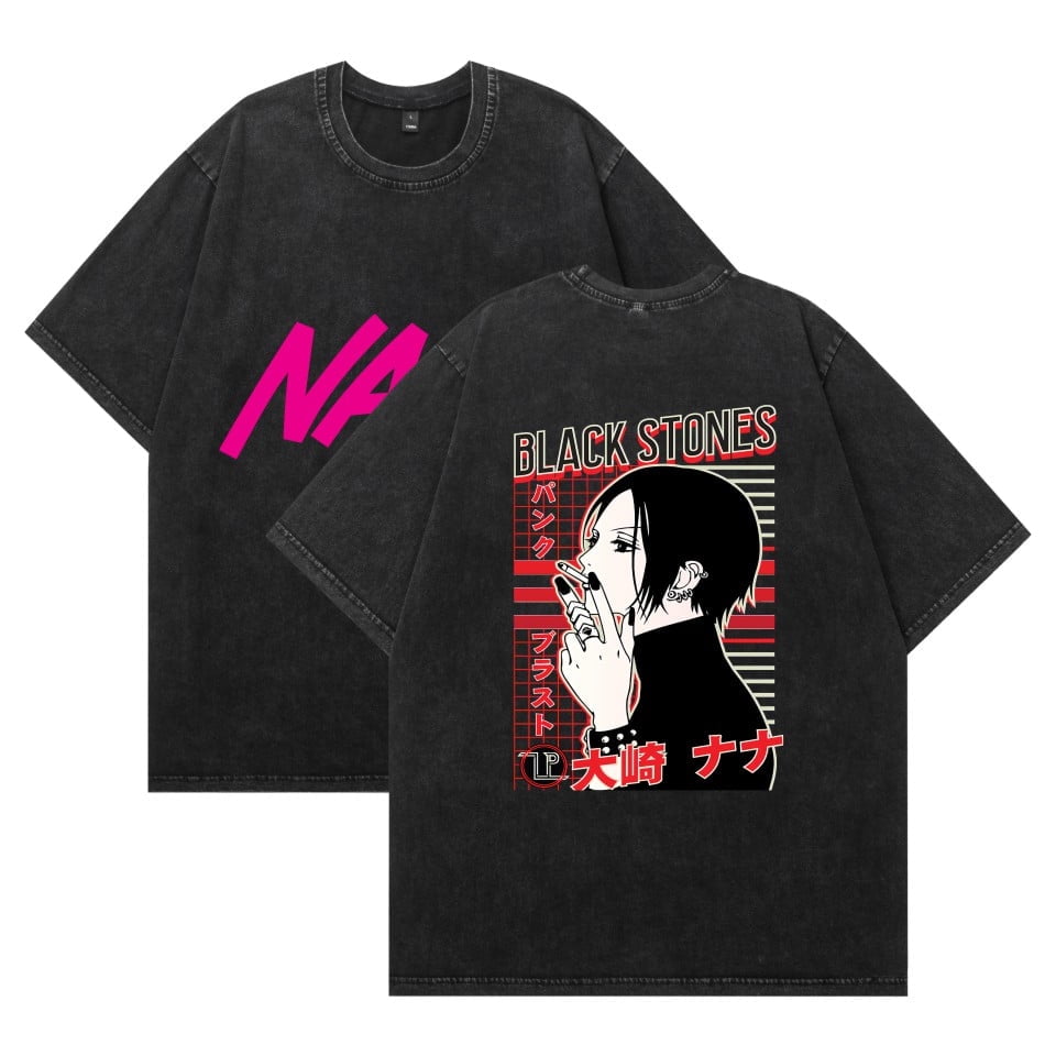 トップス NAN THNCLZX Washed vintage NANA cotton T-shirt anime street hip
