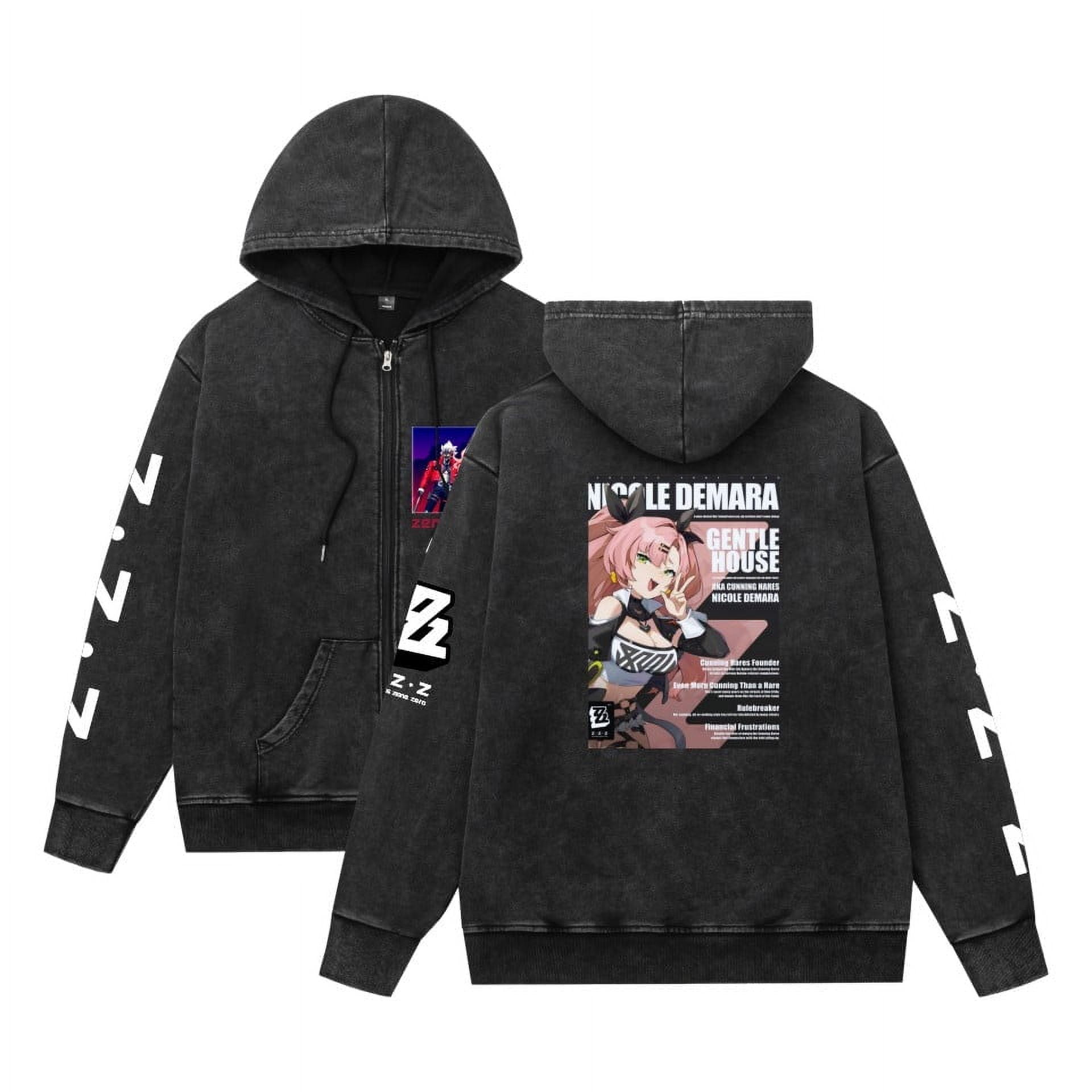フリース THNCLZX Attack on Titan Hoodie Vintage washed men's
