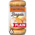 thumbnail image 1 of Thomas' Plain Bagels, 6 count, 10g Protein, Kosher Bagels, 20 oz Bag, 1 of 8