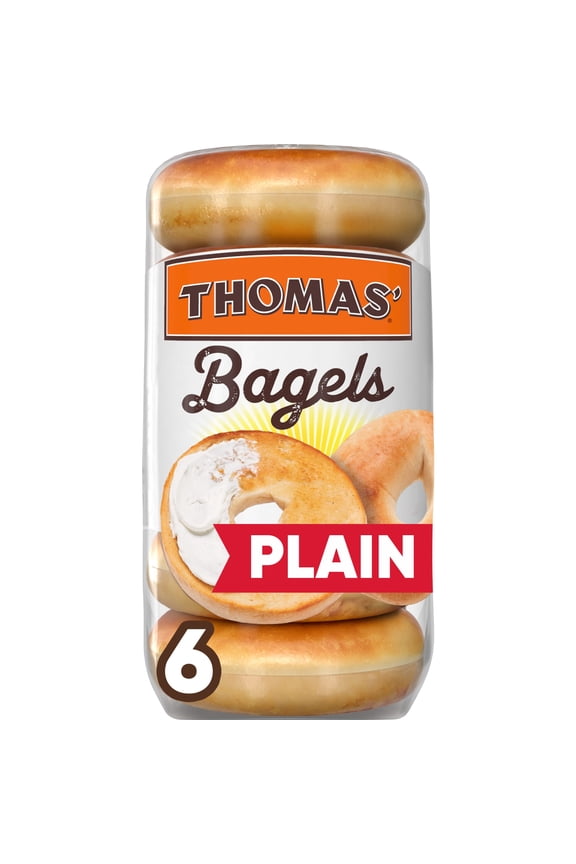 Plain Bagels, 6 count, 10g Protein, Kosher Bagels, 20 oz Bag