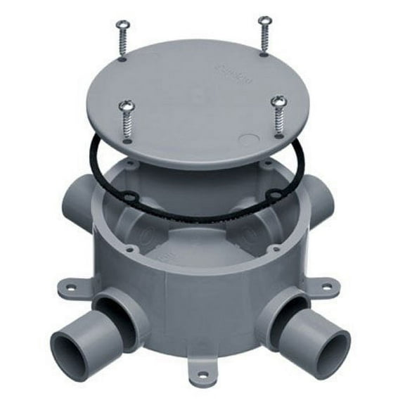 Thomas & Betts Round Junction Box E970CDE-CTN - PVC, 1/2 In. to 3/4 In. Combo