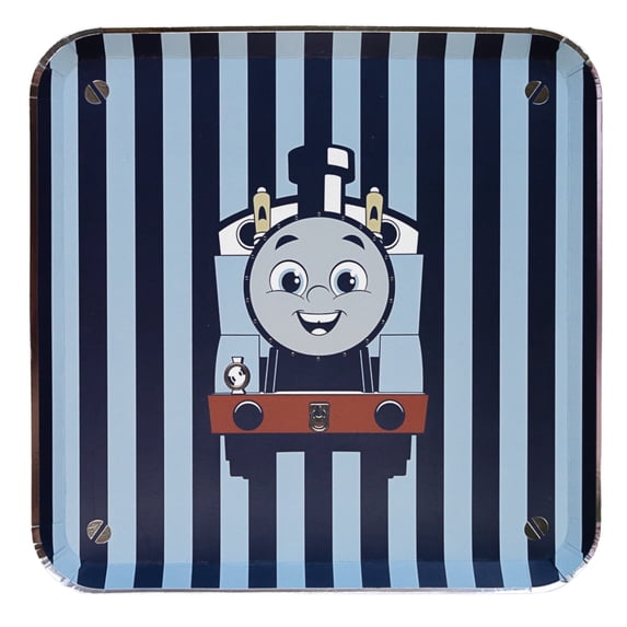 Thomas Friends™ x Bonjour Striped Train Large Paper Dinner Plates, Disposable Party Supplies, 8 Count, 11 Inch, Birthday Party