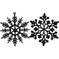 thumbnail image 1 of THONZER 24PCS Black Plastic Christmas Glitter Snowflake Ornaments Christmas Tree Decorations, 1 of 8