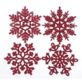 thumbnail image 1 of THONZER 32pcs Glitter Snowflake Ornament 4 Inch for Christmas Tree Decoration, 1 of 4
