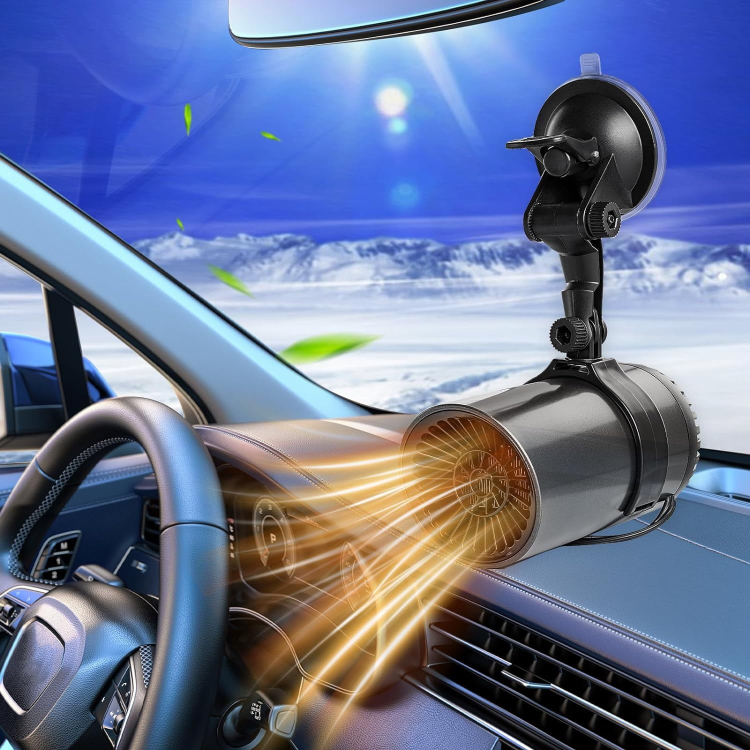 cigarette lighter defroster for cars TIFOR, Portable Car Heater and Defroster, 200W 12V, Dual Mode safe to use Heating and cooling Automotive heaters are available all year round with cold and hot switches Portable Car Heater DC 12V/24V