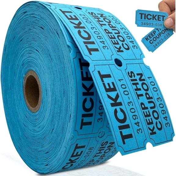 Roll Up Raffle L LIKED Raffle Tickets Double Rolls 1000 per Roll 50/50 Raffle Tickets ...