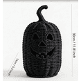 thumbnail image 1 of THOPBPRK 2026 Black Halloween Pumpkin, Halloween Seaweed and Pumpkin Decorations Fall Table Centerpiece for Autumn Fall Holiday Party Home Decor and Festive Fireplace Mantel Display , 11.8 Inch A, 1 of 5