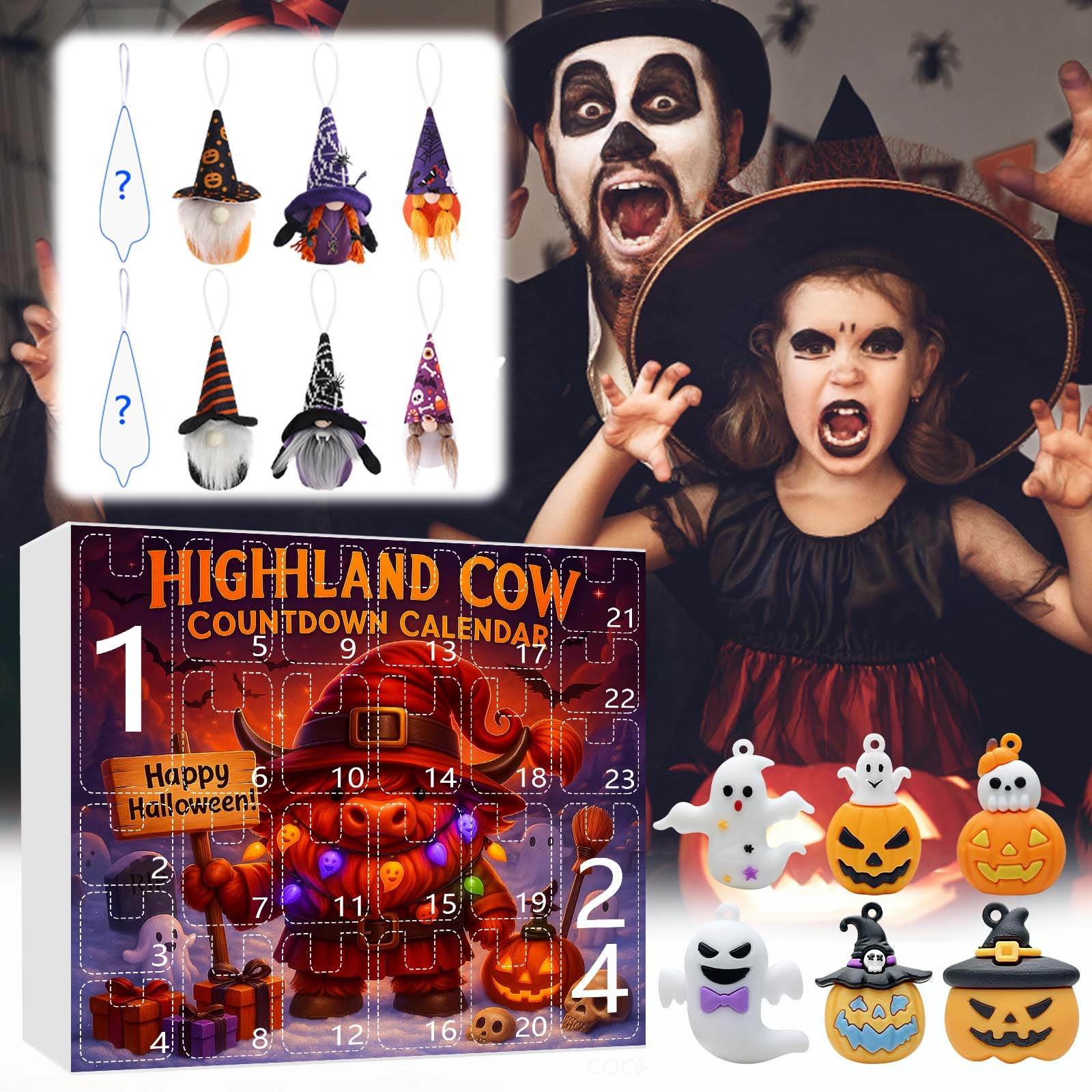 THOPBPRK 24 Nights of Fright - Halloween Countdown Box with Figurines ...