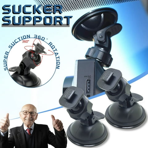 THOPBPRK 360 Degree Rotating T-Shaped Suction Cup Mount for Dash Cam, Heavy Duty Windshield Holder for Driving Recorder, Adjustable Universal Vehicle Camera Stand 2pcs