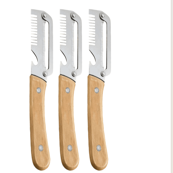 THOPBPRK 3Pcs Multi-Pack Fruit and Vegetable Peeler Set Handle Design Kitchen for Effortless Skin Removal Versatile Food Prep Tool for Daily Home Cooking and Holiday Meals, B