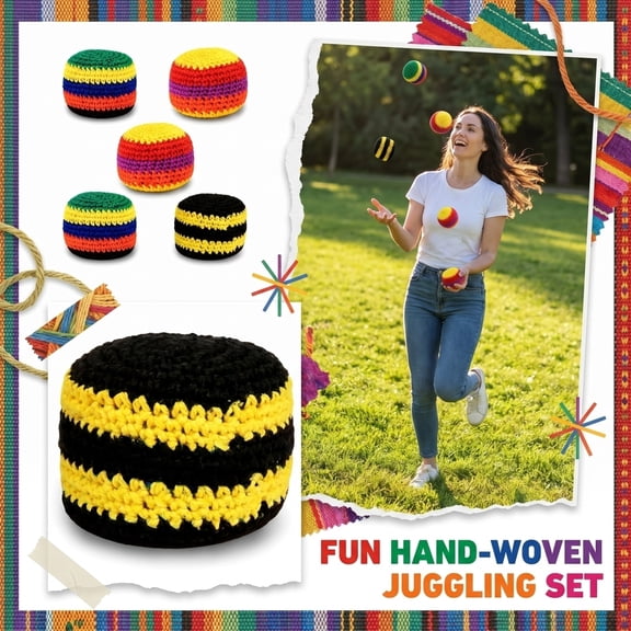 THOPBPRK 5 Pcs Juggling Balls, Handheld Toss and Catch Game Set for Coordination Training Portable Outdoor Activity Prop for Family Gatherings Backyard Fun and Daily Recreational Engagement, A