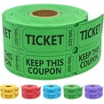 thumbnail image 1 of THOPBPRK 500 Raffle Tickets Double Roll, Raffle Tickets Roll with Name and Phone Number Information, Paper Raffle, Events, Class Reward & Door Prize for Halloweeen Christmas Party (Green), 1 of 5