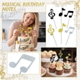 thumbnail image 1 of THOPBPRK 6pcs Diy Music Note Cake Toppers for Birthday Party Decorations,music Themed Party Decorations, Musical Theme Cupcake Picks, Festive Party Supplies, Gifts, Celebration Cake Flags, Black, 1 of 6