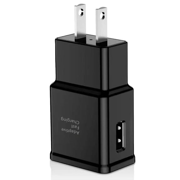 THOPBPRK Adaptive Fast Charging USB Wall Charger Adapter USB Type C Cable Kit Bundle for Type C Smartphones Travel Power Adapter Plug and Charging Cord for Home and Travel, Black B
