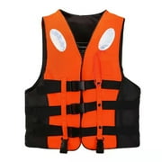 THOPBPRK Adult Kayak Life Vest High Buoyancy Swim Jacket Adjustable Straps for Boating Swimming Watersports Fishing Sailing Safety Gear for Men and Women, 1Pack Orange SizeS