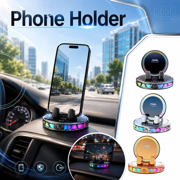 THOPBPRK Car Phone Mount with Strong Suction Cup for Dashboard and Windshield, Vacuum Phone Holder for Hands-Free Driving, Road Trip Gear and Valentines Day Gifts, 1Pack Black