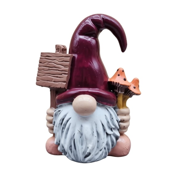 THOPBPRK Christmas Mini Gnome Figurine Dwarf Decorative Ornament Holiday Micro Statue Festive Tabletop Sculpture for Home Bookshelf Decoration , 1Pack Red
