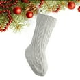 thumbnail image 1 of SYDZL Christmas Stocking 2025, Solid Color Cable Knit Stockings Black Knitted Christmas Stockings Pendant Decorations for Fireplace Mantel, Home Holiday Decor, Indoor Hanging Ornament White, 1 of 5