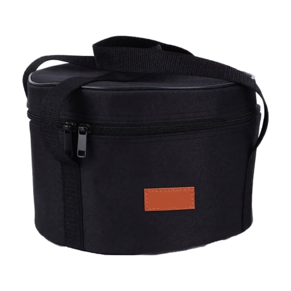THOPBPRK Cookware Storage Bag Portable Pot Carrying Case Zippered Oven Organizer Outdoor Cooking Gear Holder With Heavy Duty Handles For Camping Picnic Backyard Barbecue , Black