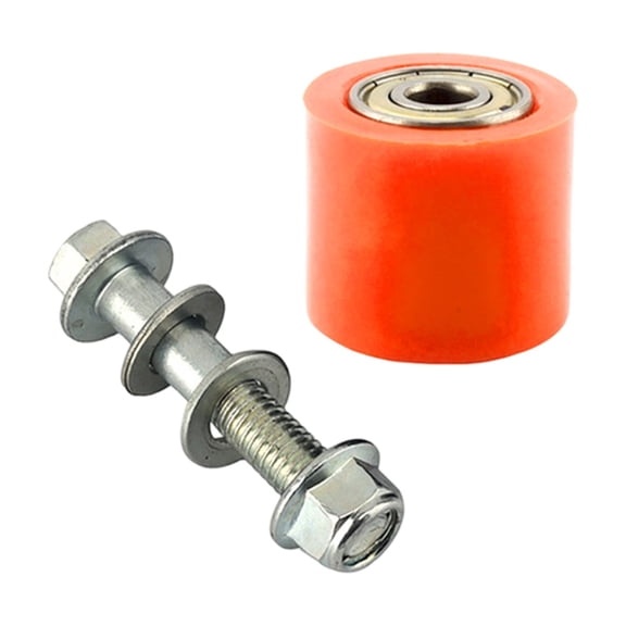 THOPBPRK Dirt Bike Chain Guide Roller Motorcycle Chain Tensioner Roller Drive Chain Tensioner Pulley Wheel Anti Slip Chain Roller Guide with Bolt for Off Road Motorcycle Modification , Orange