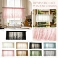 thumbnail image 1 of THOPBPRK Elegant Lace Kitchen Cafe Curtains Rod Pocket Sheer Curtains Fresh Small Window Short Drapes Delicate Light Filtering Voile Valances for Bathroom Living Room and RV Window , 1Pack Beige, 1 of 6