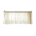 thumbnail image 1 of THOPBPRK Elegant Lace Kitchen Cafe Curtains Rod Pocket Sheer Curtains Fresh Small Window Short Drapes Delicate Light Filtering Voile Valances for Bathroom Home Basement Window , 1Pack White, 1 of 7