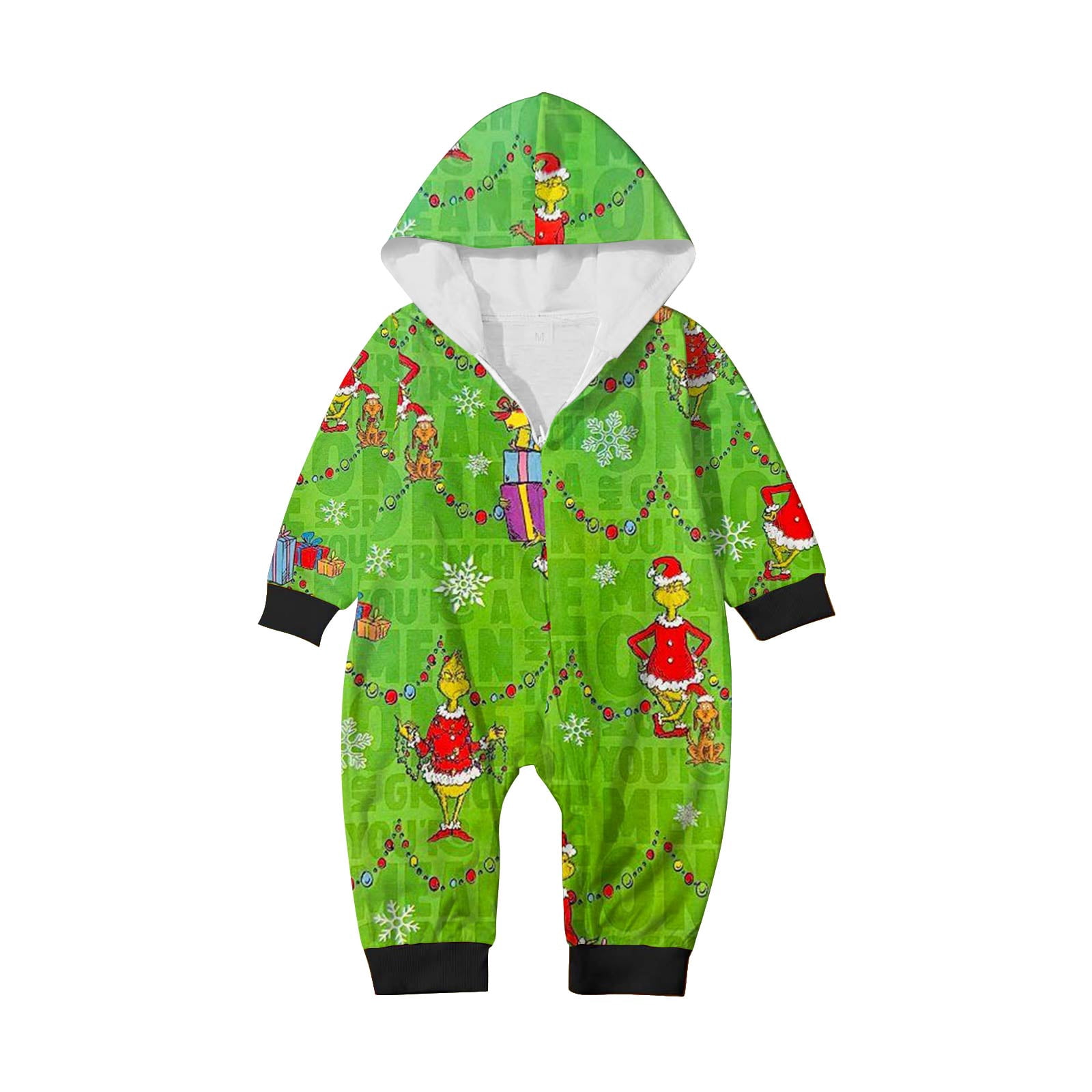 THOPBPRK Family Matching Grinch Hooded Pajamas – Christmas Zipper ...