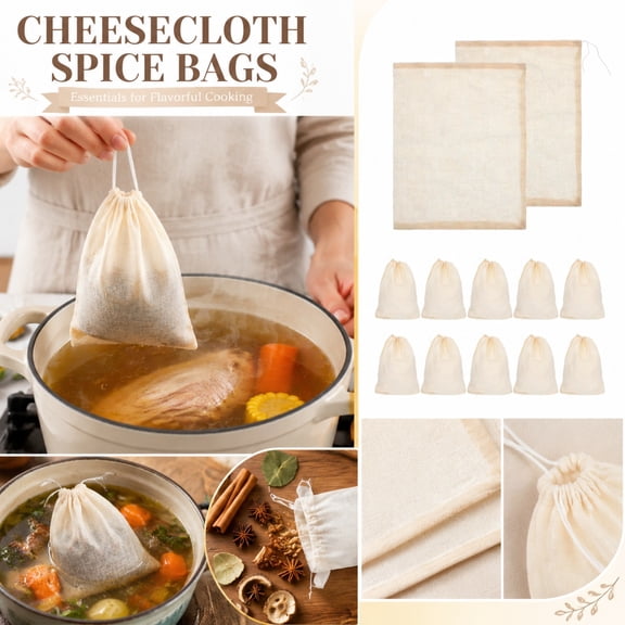 THOPBPRK Fine Mesh Cheesecloth Bags for Straining Soup and Stock Cooking Filter Bags with Secure Drawstring Closure Versatile Kitchen Food Strainer for Home Cooking, 1Pack A