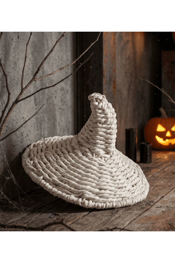Ghost Hat , 3.9x6.2 Inch White