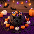 thumbnail image 1 of THOPBPRK Halloween Seaweed and Pumpkin Decorations, Rattan Autumn Fall Tabletop Centerpiece for Holiday Dinner Party Kitchen Countertop and Festive Living Room Decor, 10.2 Inch D, 1 of 7