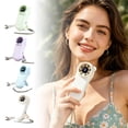 thumbnail image 1 of THOPBPRK Handheld Fan Portable Mini Personal Fan USB Rechargeable Pocket Fan With Digital Display Small Fan With Lanyard For Travel Outdoor Activities , Light Blue, 1 of 7
