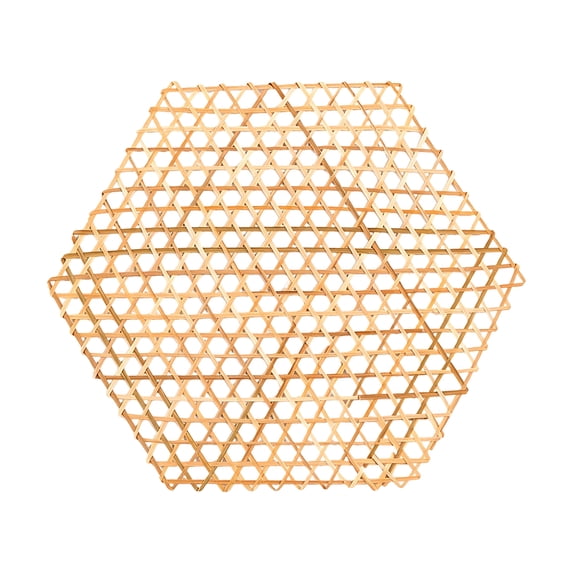 THOPBPRK Hexagonal Table Placemat Heat Resistant Dining Mat Non Slip Hot Pad Protective Tabletop Coaster Kitchen Dining Table Accessories For Holiday Family Feast Party , F