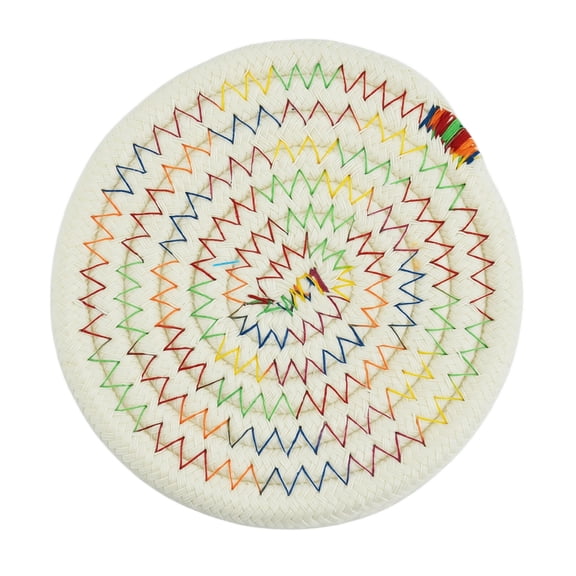 THOPBPRK Individual Round Drink Coaster Textured Table Protector Mat Heat Resistant Cup Pad Decorative Mug Coaster For Living Room Kitchen Dining Table Desk Single Pack , 1Pack C