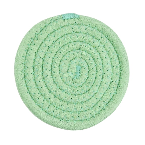 THOPBPRK Individual Round Drink Coaster Textured Table Protector Mat Heat Resistant Cup Pad Decorative Mug Coaster For Living Room Kitchen Dining Table Desk Single Pack , 1Pack U