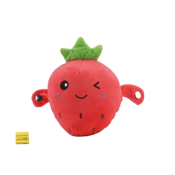 THOPBPRK Interactive Musical Strawberry Plush Toy Sensory Development Doll for Parent-Child Beat Music Game Valentine's Day Gifts and Birthday Party Fun, 1Pack C