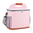 thumbnail image 1 of THOPBPRK Large Capacity Crossbody Picnic Bag Insulated Lunch Cooler Tote Handheld Food Carrier with Adjustable Shoulder Strap for Outdoor Travel Family Camping and Beach Outings , Pink, 1 of 5
