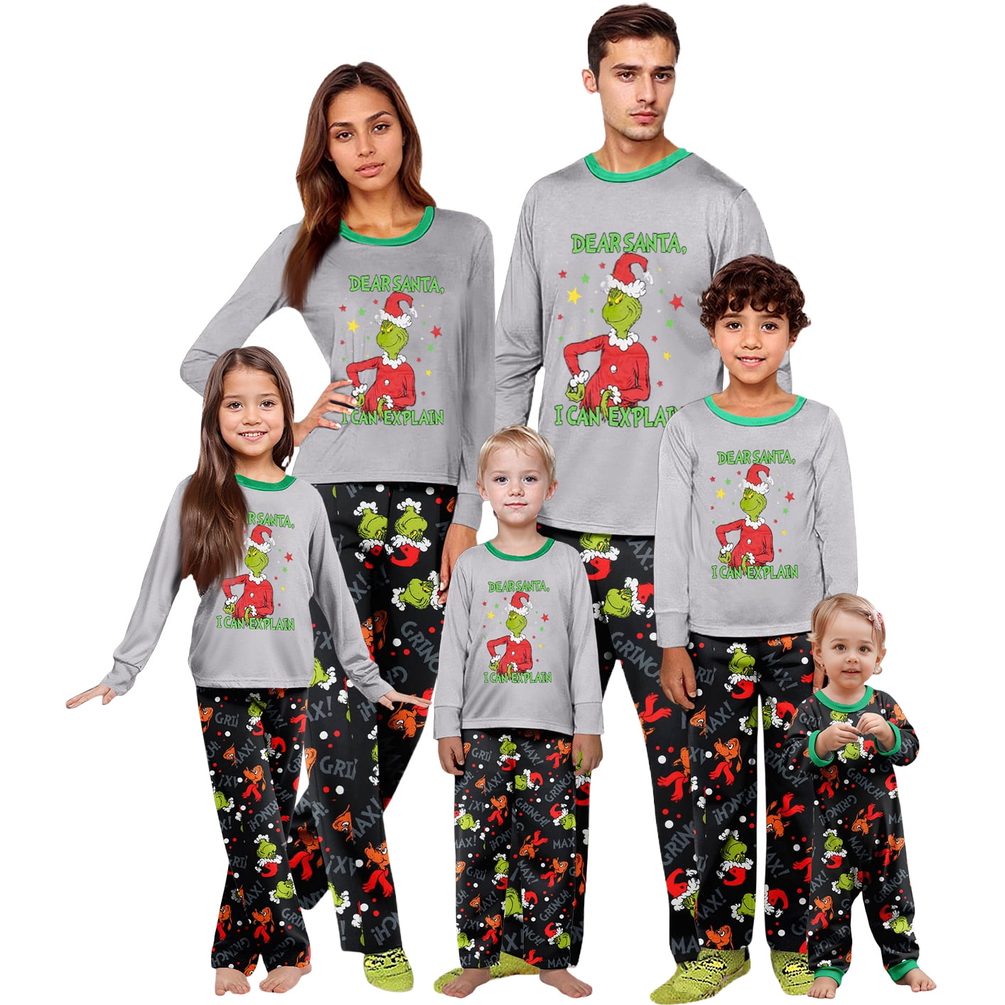 THOPBPRK Matching Grinc-h Family Christmas Pajamas – Holiday Sleepwear ...