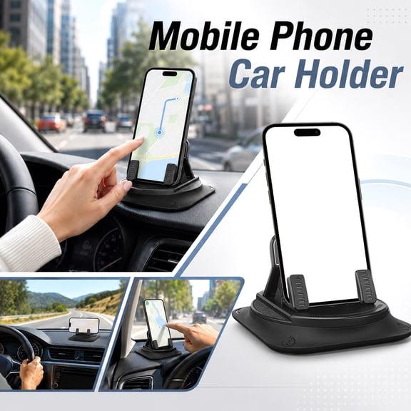 THOPBPRK Mech Style Car Phone Mount for Dashboard, Adjustable Hands-Free Cell Phone Holder with Secure Fixed Support, Stable Navigation Stand for Safe Driving