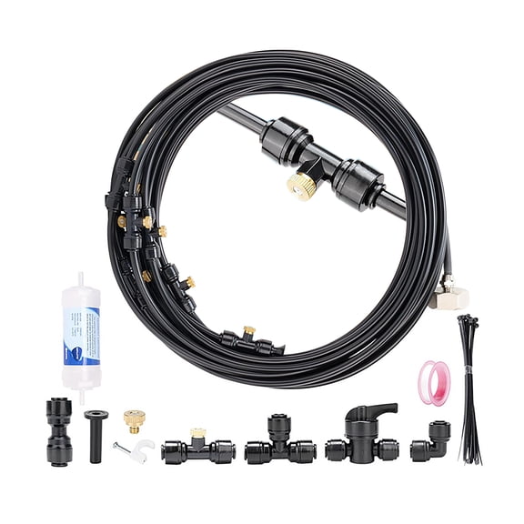 THOPBPRK Outdoor Misting System for Patio Garden, Low Pressure Water Sprayer Kit for Backyard Heat Relief, Summer Backyard Decorations for Parties, 1Pack C