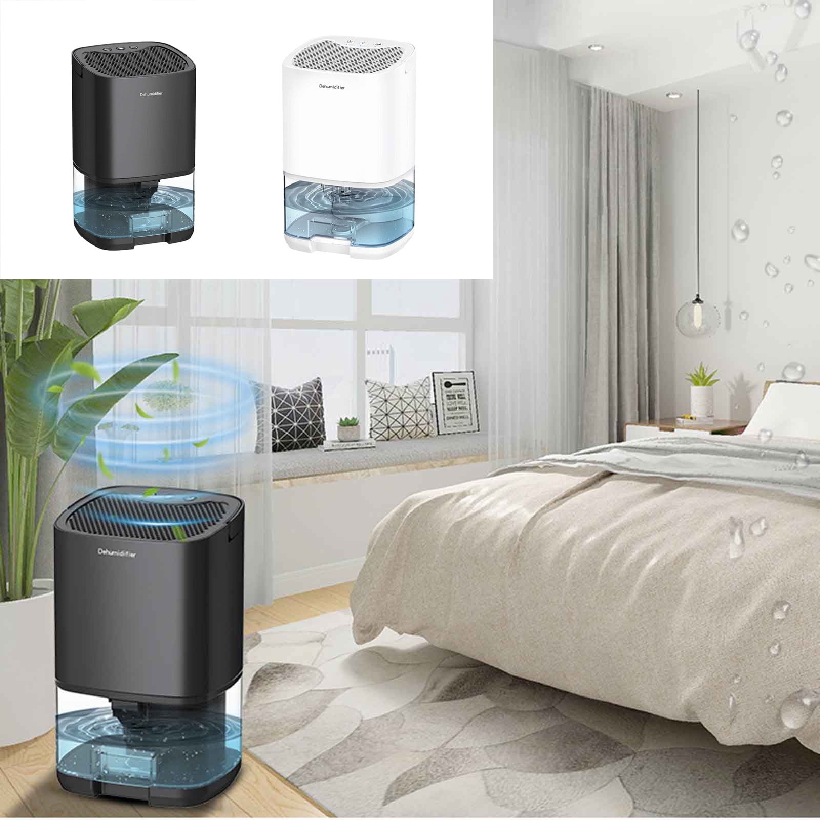 THOPBPRK Portable Dehumidifier for Bedroom Quiet Air Dryer for Home Closet Basement High Efficiency Moisture Absorber with Easy-Operation Function Compact Modern Design, 1Pc Black