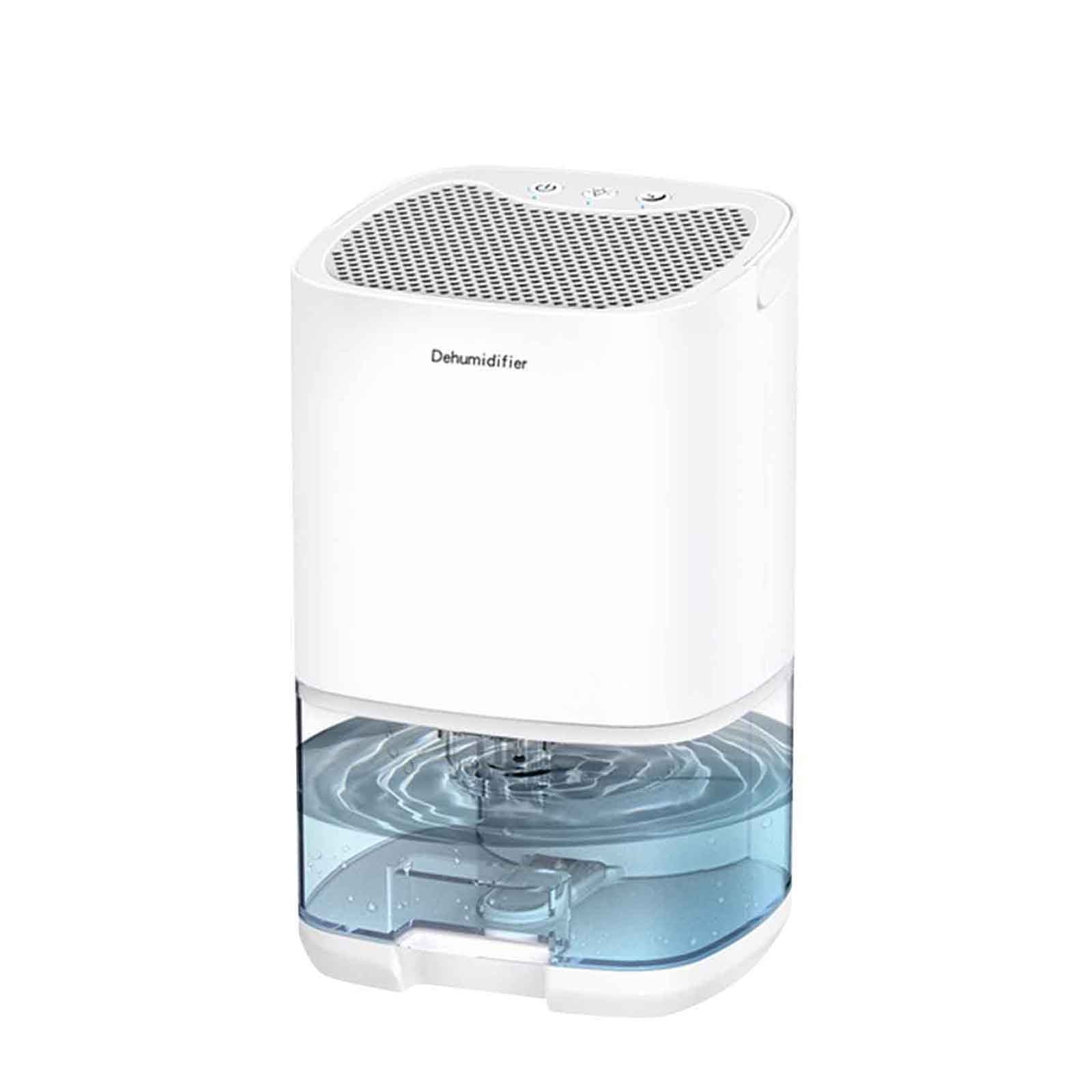 THOPBPRK Portable Dehumidifier for Bedroom Quiet Air Dryer for Home Closet Basement High Efficiency Moisture Absorber with Easy Operation Function Compact Modern Design, White