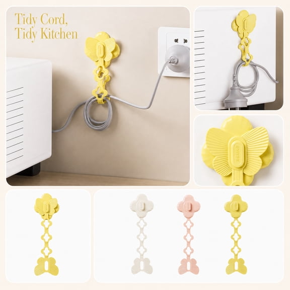 THOPBPRK Power cord plug holder kitchen storage, 1Pack Pink