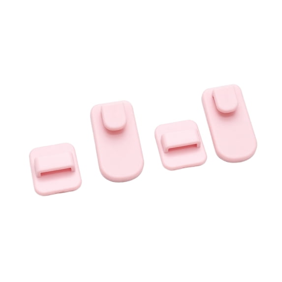 THOPBPRK Self Adhesive Detachable Remote Control Holder Wall Mount Storage Hook Removable Organizer Hanger For TV Air Conditioner Remotes Keys Small Household Items Home Pack , Pink