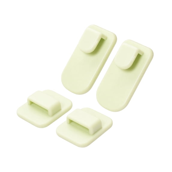 THOPBPRK Self Adhesive Detachable Remote Control Holder Wall Mount Storage Hook Removable Organizer Hanger For TV Air Conditioner Remotes Keys Small Household Items Home Pack , Green