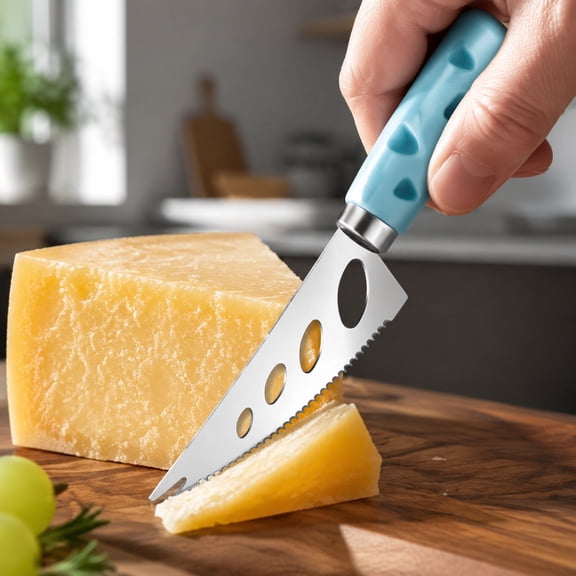 THOPBPRK Serrated Bread and Cheese Slicing Knife for Kitchen Prep Versatile Fruit Slicer with Precision Edge for Platters and Daily Meal Serving for Home Cooks, Blue