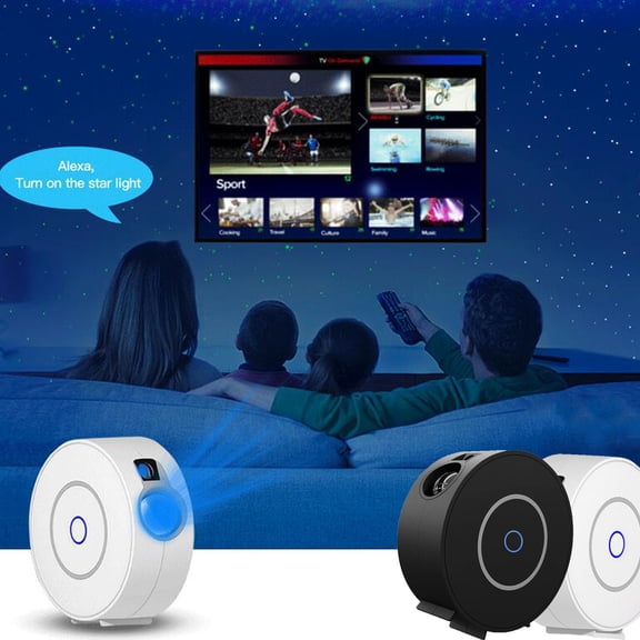 THOPBPRK Smart-Control Star Projector Night Light LED Nebula Projector for Bedroom Living Room Ceiling Decor Gifts and for Home Party Ambiance, 1Pc Black