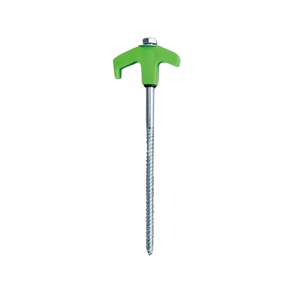 THOPBPRK Spiral Ground Anchor with Rotating Handle for Camping Tents and Beach Umbrellas Heavy Duty Outdoor Stakes for Canopy Tie Downs and Gardening Support Accessories, Green