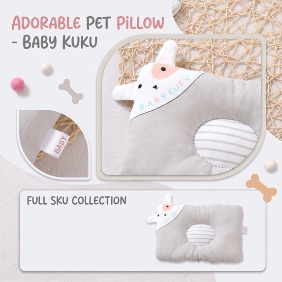 THOPBPRK Square Pet Bed Cushion for Dogs and Cats, Soft Cozy Sleeping Pillow for Small to Large Pets, Comfortable Plush Pet Decor for Living Room, Gift for Pet Lovers, 1Pack Gray