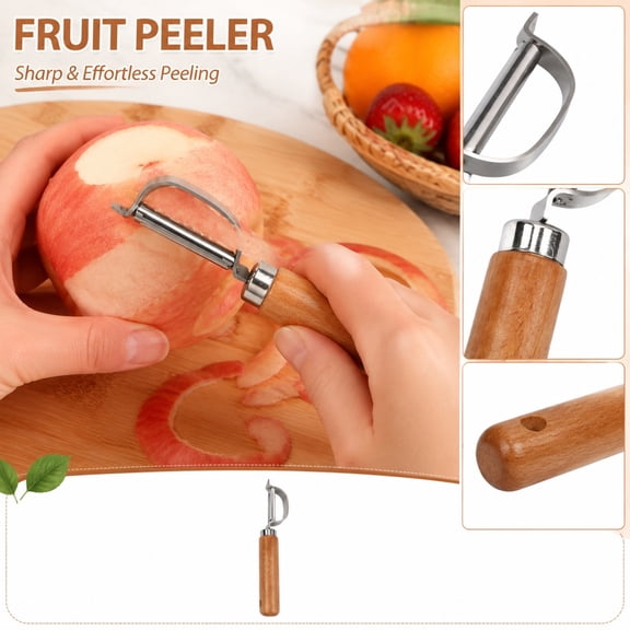 THOPBPRK Stainless Steel Fruit Peeler with Ergonomic Grip Handle Vegetable Potato Peeler Kitchen Gadgets for Home Cooking Thanksgiving Feast Prep Housewarming Gifts 1pcs, as show